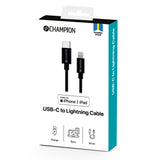 Champion USB-C till Lightning Kabel 30cm - Svart