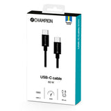 Champion USB-C Kabel 30cm - Svart