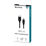 Champion USB-C till Lightning Kabel 2m - Svart