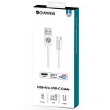 Champion USB-A till USB-C Kabel 1m - Vit