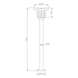 LightsOn Saturnus Pollare 90cm - Svart