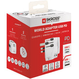 SKROSS Världsreseadapter PRO Light USB AC30PD World PD 30W Jordad