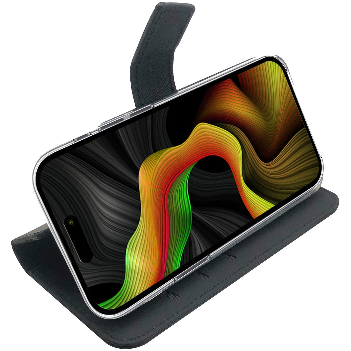 Celly Wally Wallet Case iPhone 15 Pro Max Svart