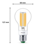 Philips Led E27 Normal 4W (60W) Klar Dimbar 840Lm 2700K Energiklass A