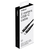 Celly USB-C - USB-C-kabel PD 100W 2 m