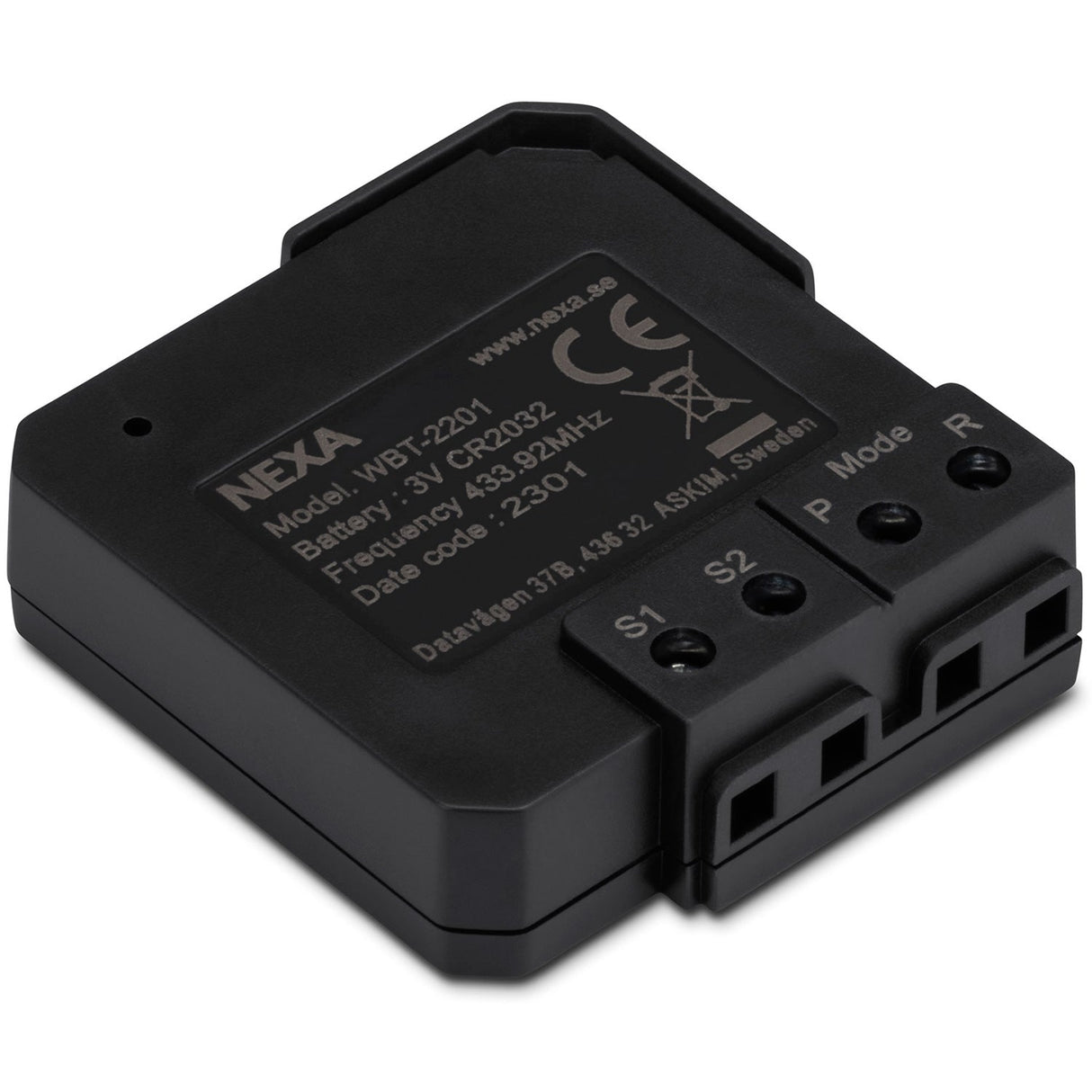 Nexa Wbt-2201 Inbyggnadsändare Batteri På/Av/Dimmer 2 Kanaler
