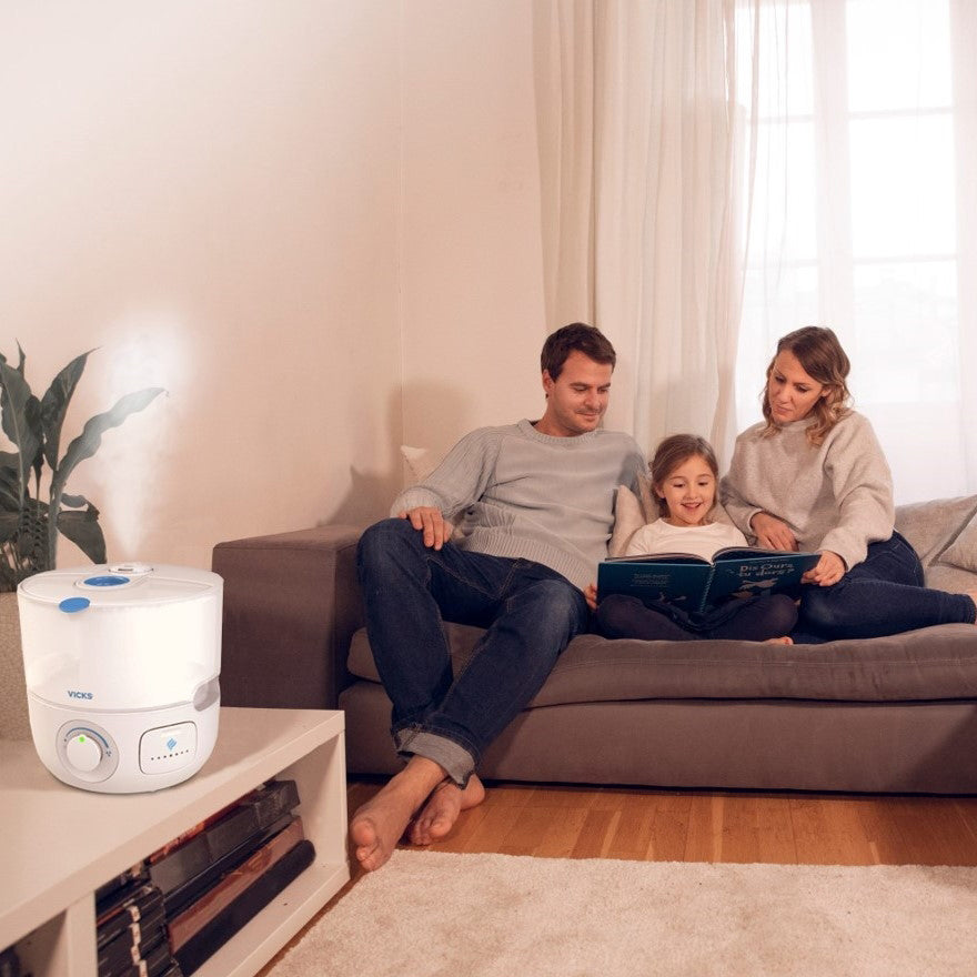 Vicks Top Fill Ultrasonic Humidifier With 2X Scent Pad Heater Vul585E4