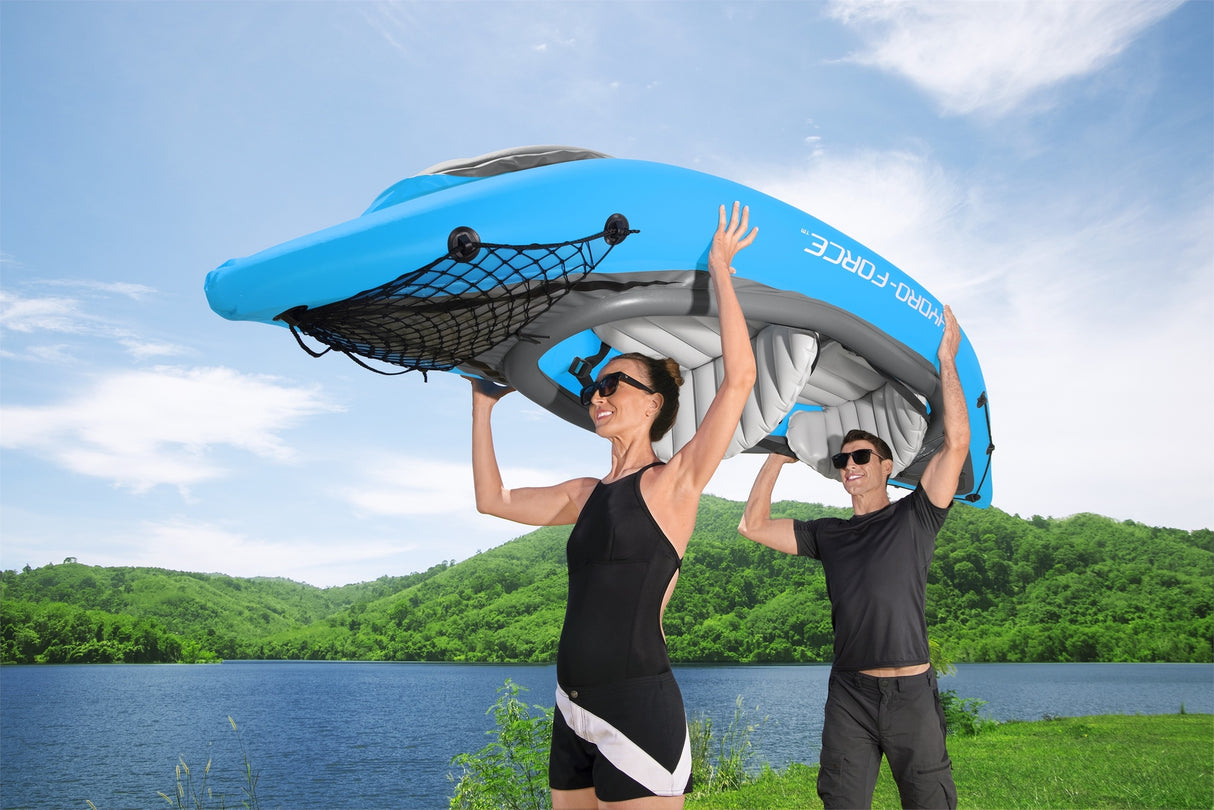 Bestway Hydro-Force Cove Champion X2 – Blå (Uppblåsbar Kajak för 2 Personer)