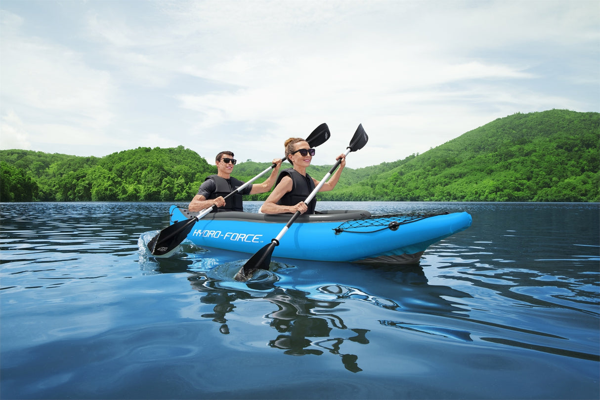 Bestway Hydro-Force Cove Champion X2 – Blå (Uppblåsbar Kajak för 2 Personer)