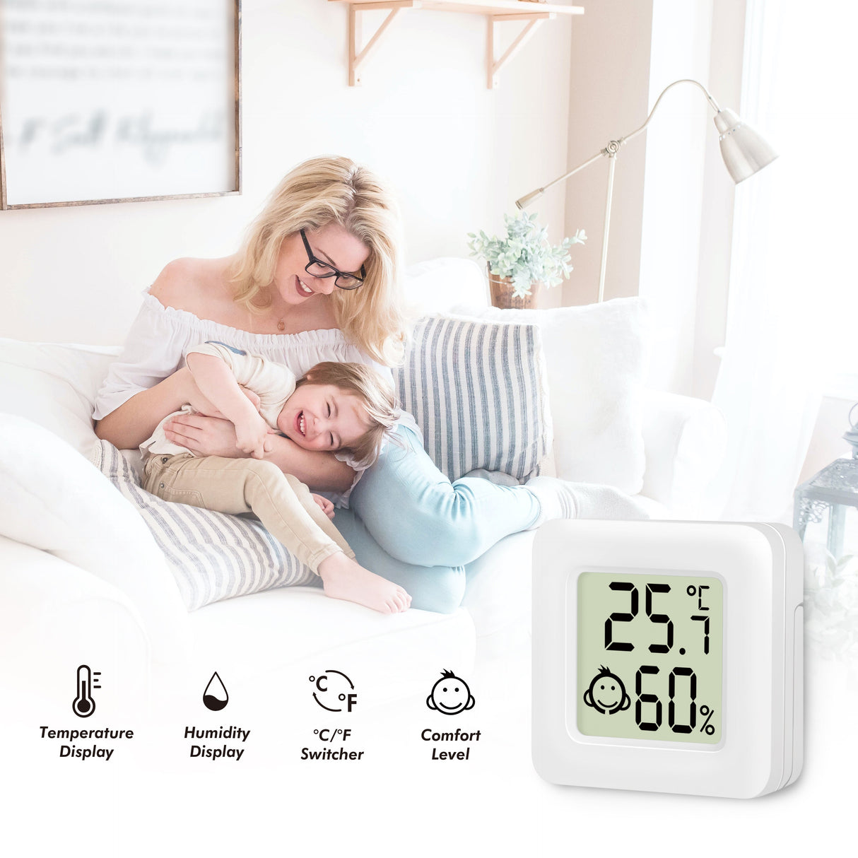 Logilink Digital Mini-Termometer/Hygrometer 3-Pack
