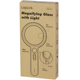 Logilink Förstoringsglas Ø9Cm Med Led-Belysning