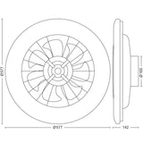 Philips Amigo Takfläkt med LED-belysning Varm-/kallvitt 6000 lm