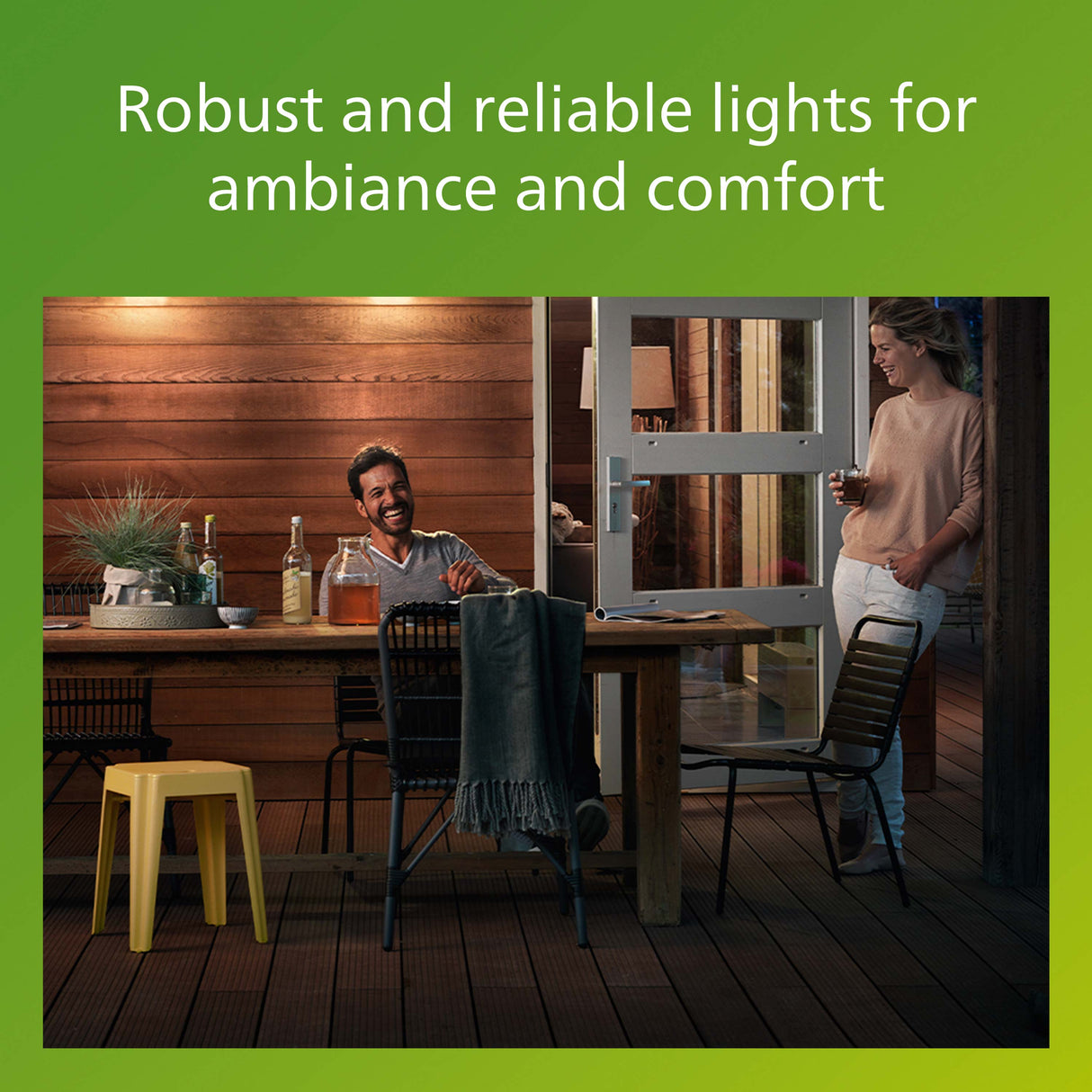 Philips Mirth Väggarmatur (E27-Sockel) Ip44 Aluminium/Glas Svart