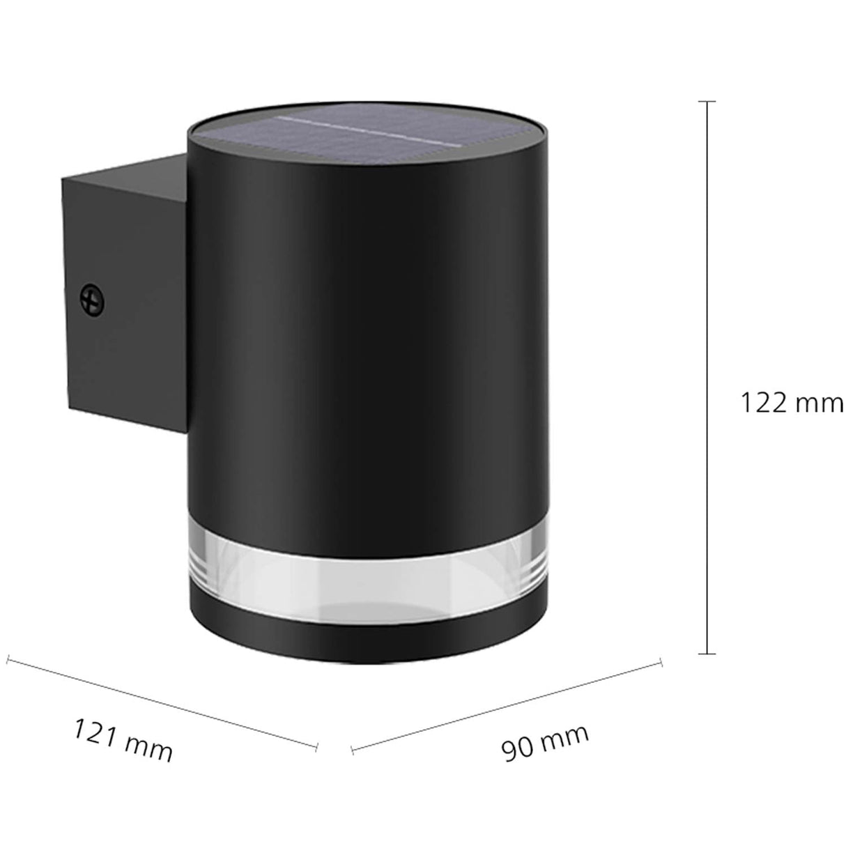 Philips Fyce Vägglampa Rak Solcell Ultra Efficient Led 200Lm Svart