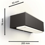 Philips Stratosphere Vägglampa Ultra Efficient Led 3,8W 800Lm Antracit