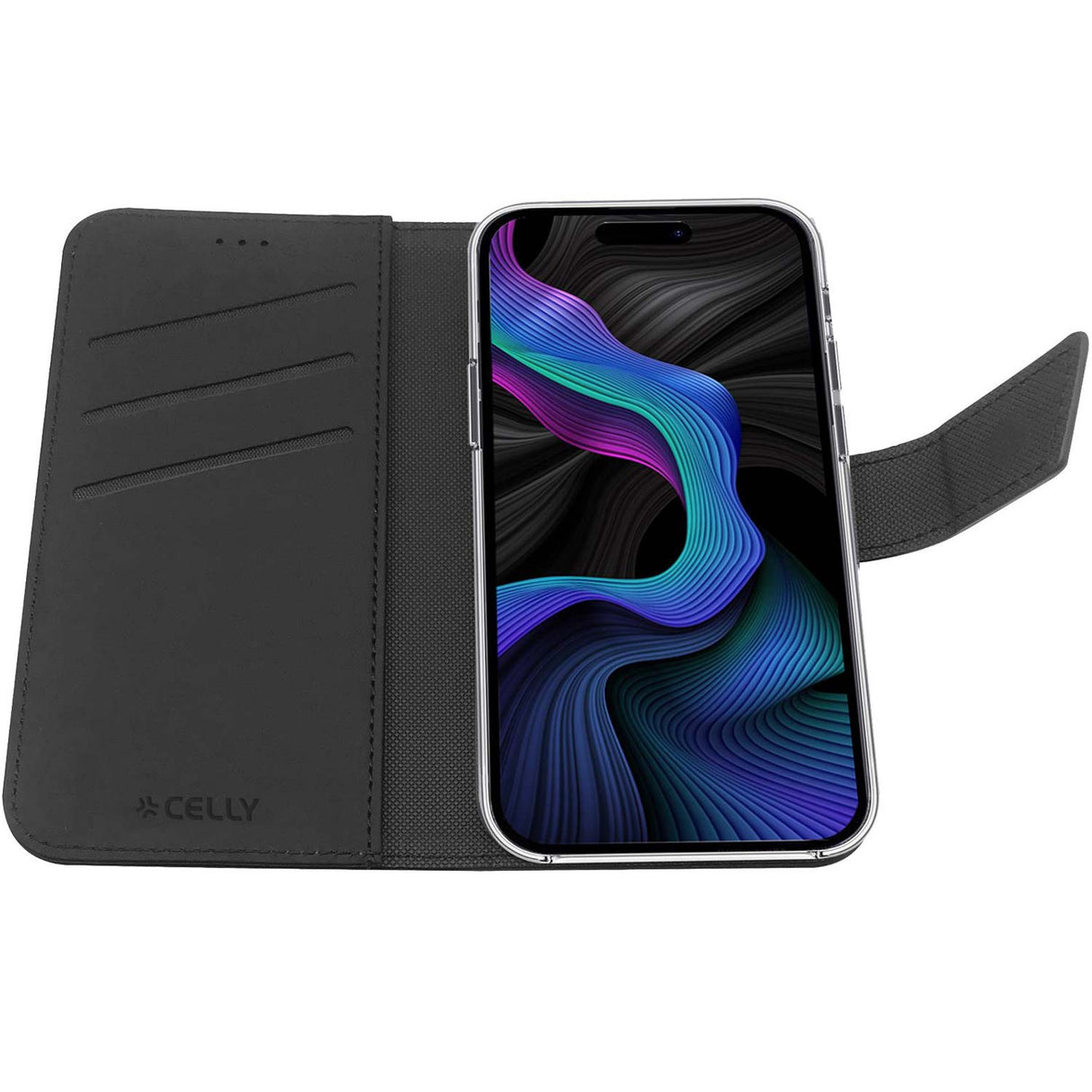 Celly Wally Wallet Case Galaxy S23 FE Svart