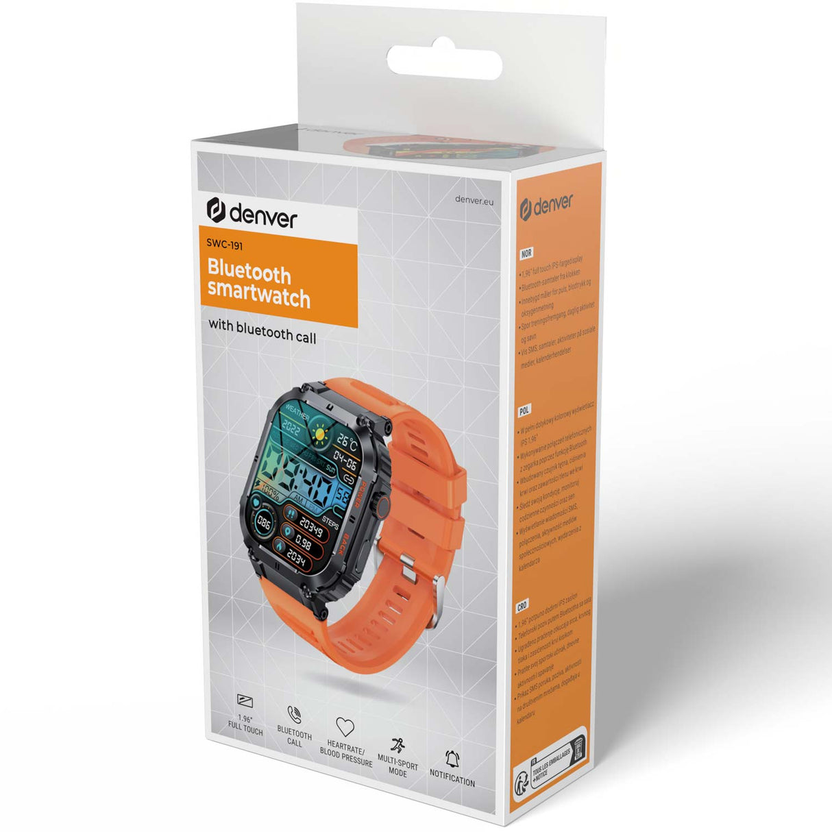 Denver Smartwatch Bluetooth Swc-191O