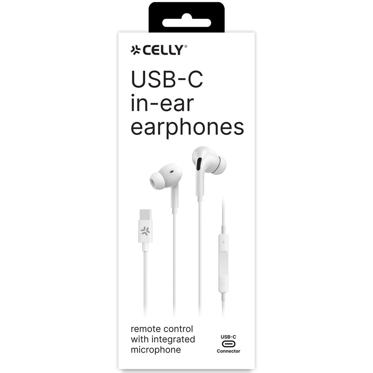 Celly Hörlurar In-Ear Kabel USB-C UP1200 Vit