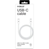 Celly USB-C - USB-C-kabel 60W 1,5 m Vit