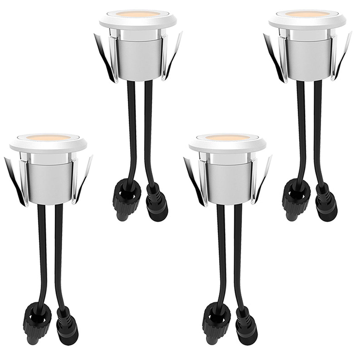 Llitt Allan Decklight kit 4-pack inkl strömadapter 12V 3000K 10lm IP67
