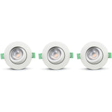 Llitt Ellen Infälld downlight Dim-to-Warm 520lm IP65 3-pack Vit