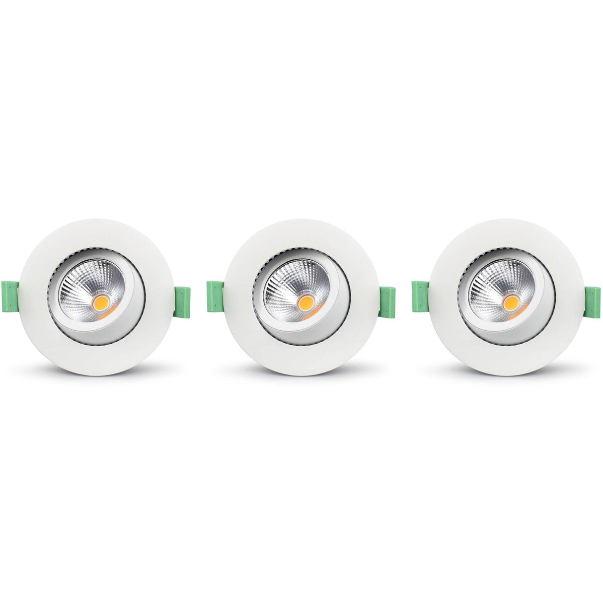 Llitt Lisa Dimbar Infälld Downlight 3000K 600Lm Ip65 3-Pack Vit