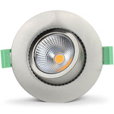 Llitt Lisa Dimbar Infälld downlight 3000K 600lm IP65 3-pack Borstad stål