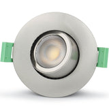 Llitt Sanna Dimbar Infälld Downlight 3000K/4000K 520Lm Ip65 3-Pack Borstad Stål