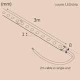 Llitt Louise Ledstrip Cob-Led Dot Utan Trafo Ip20 3M 3000K