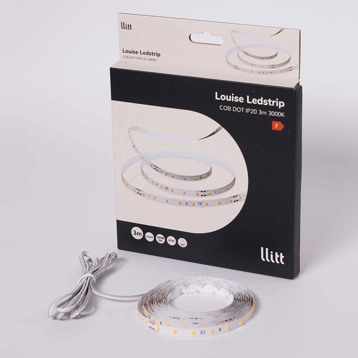 Llitt Louise Ledstrip Cob-Led Dot Utan Trafo Ip20 3M 3000K