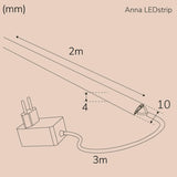 Llitt Anna Ledstrip Kit Cob-Led Milky Ip65 2M 3000K