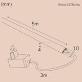 Llitt Anna Ledstrip Kit Cob-Led Milky Ip65 5M 3000K
