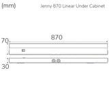 Llitt Jenny 870 Köksbänksbelysning Dimbar 3000K 1000Lm 870Cm