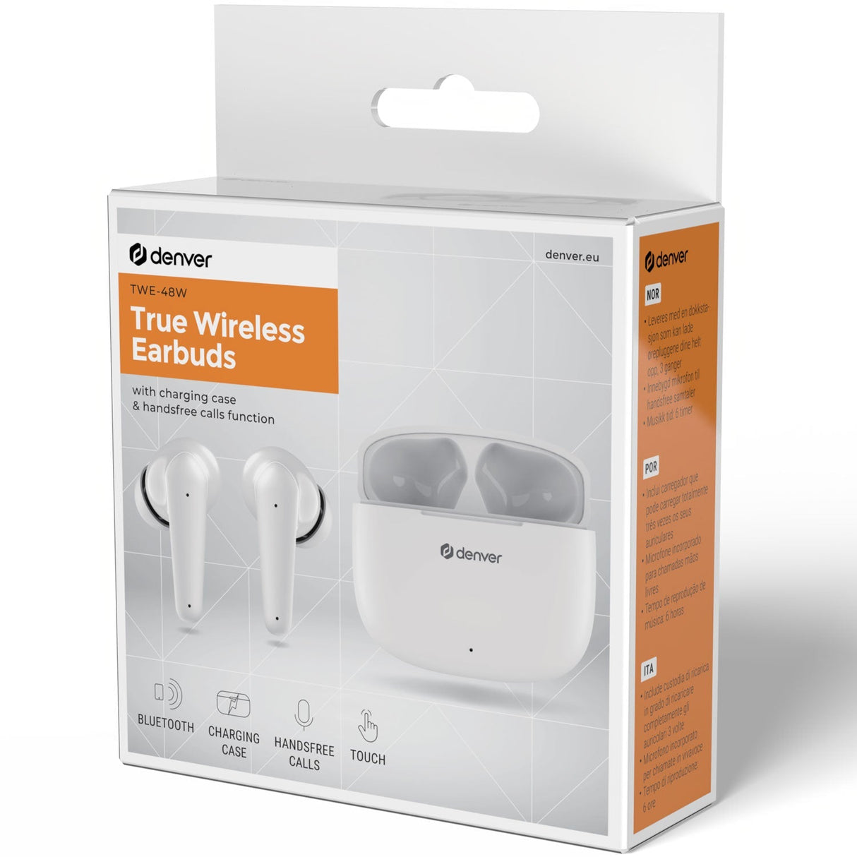 Denver Hörlurar In-Ear TWS 6h TWE-48W Vita