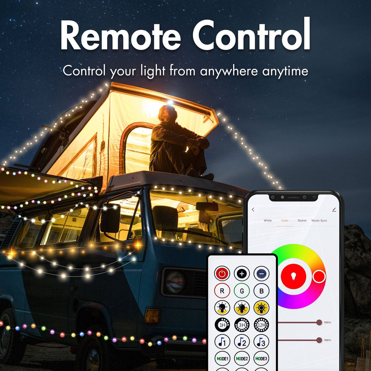 Logilink Rgb-Ljusslinga Med Fjärrkontroll Och Wifi Tuya Ip65 3 M