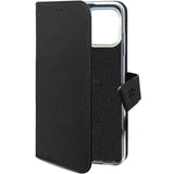 Celly Wally Wallet Case iPhone 16 Pro Svart