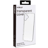 Celly Gelskin TPU Cover iPhone 16 Plus Transparent
