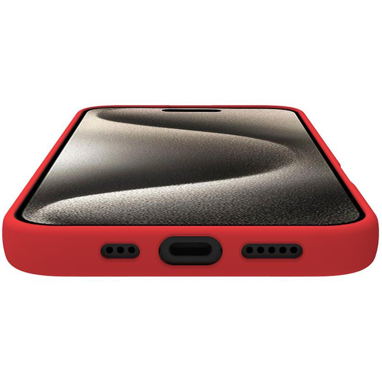 Celly Cromo Soft rubber case iPhone 16 Röd