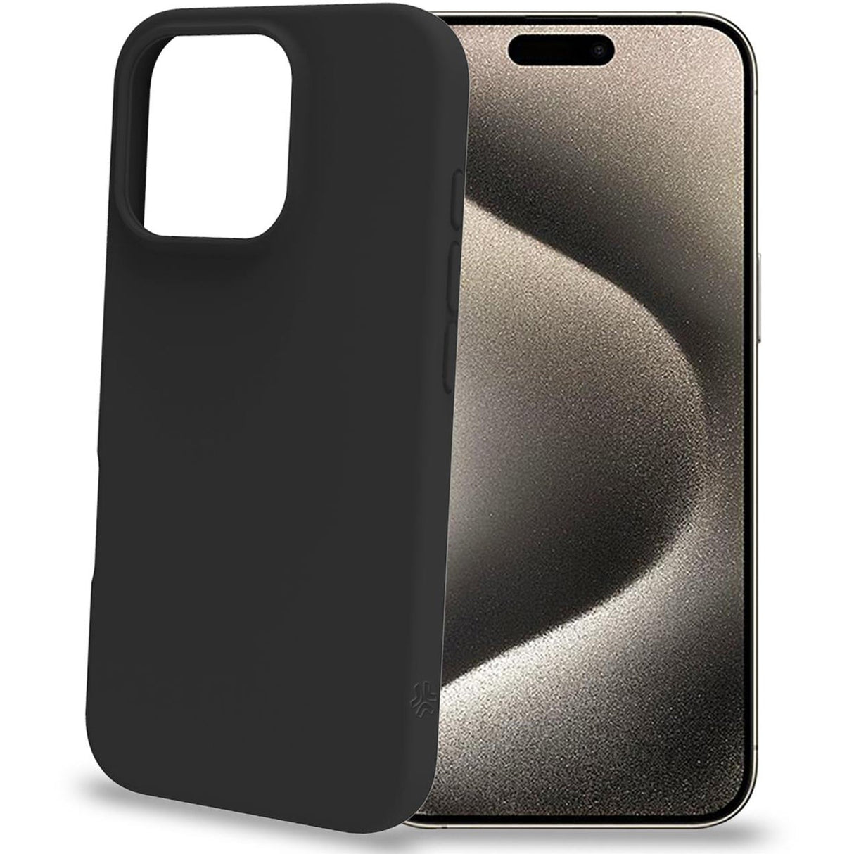 Celly Cromo Soft rubber case iPhone 16 Pro Svart
