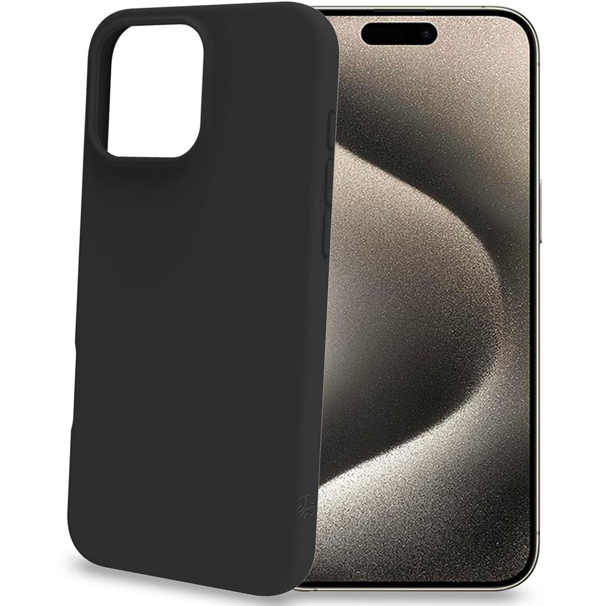 Celly Cromo Soft rubber case iPhone 16 Pro Max Svart
