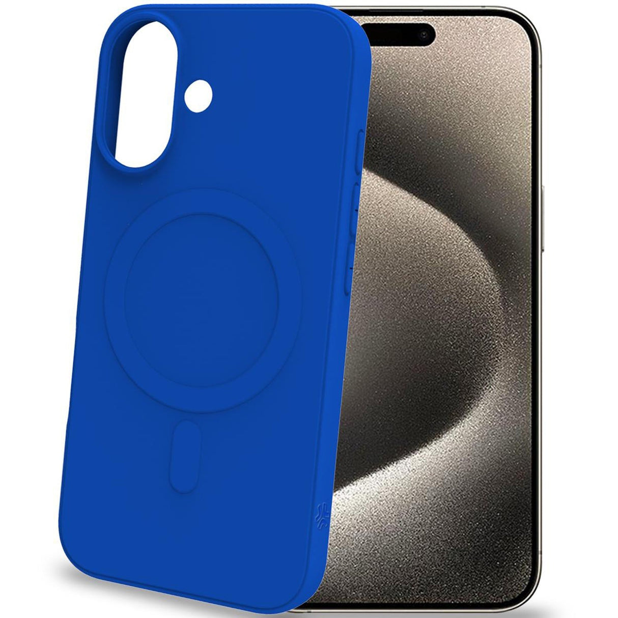 Celly Cromomag Magnetic Soft rubber case MagSafe iPhone 16 Blå