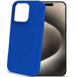 Celly Cromomag Magnetic Soft rubber case MagSafe iPhone 16 Pro Blå