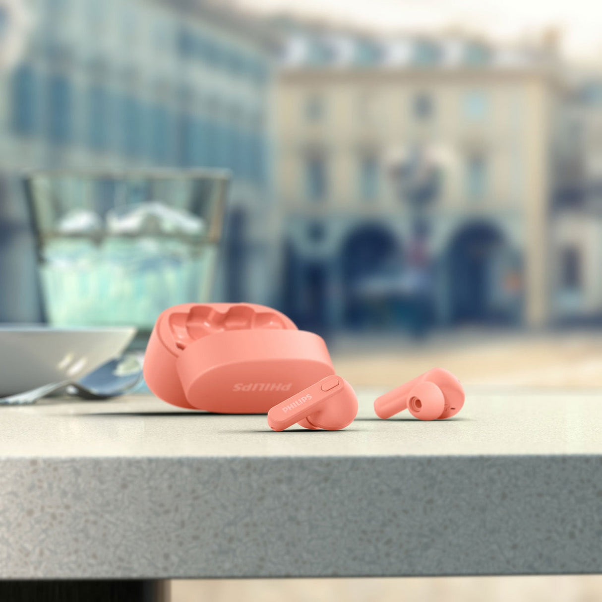 Philips Hörlurar In-Ear TWS IPX4 6+18 h – TAT2206PK/00 Rosa