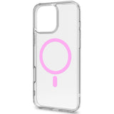 Celly Gelskinmag Magnetic Cover MagSafe iPhone 16 Pro Max Transparent + Rosa