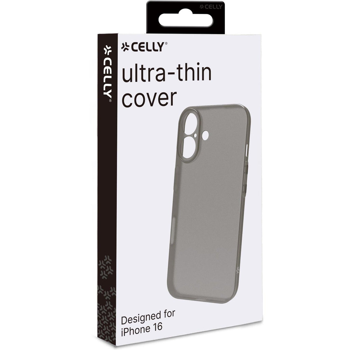 Celly SPACE Super Thin Cover iPhone 16 Svart
