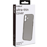 Celly SPACE Super Thin Cover iPhone 16 Svart