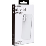 Celly SPACE Super Thin Cover iPhone 16 Vit