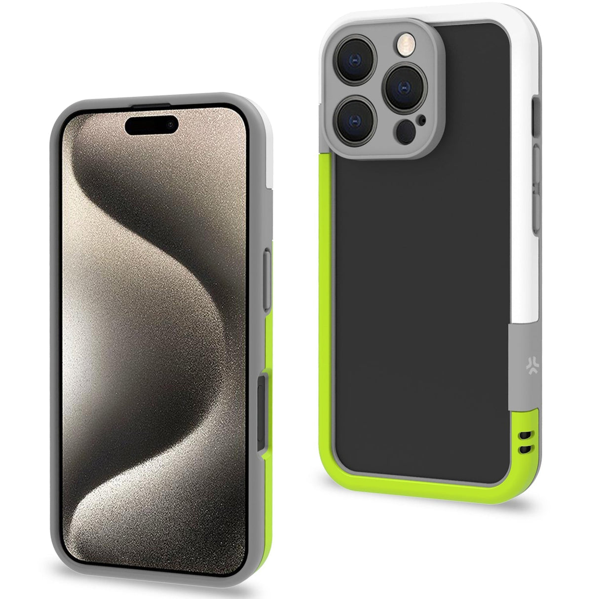 Celly Bumper iPhone 16 Pro Vit/Limegrön