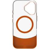 Celly Magdual MagSafe-kompatibelt skal iPhone 16 Orange + Transparent