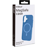 Celly Magsuit MagSafe-kompatibelt skal iPhone 16 semi-transparent Blå